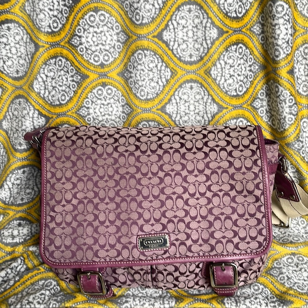 Purple coach bag